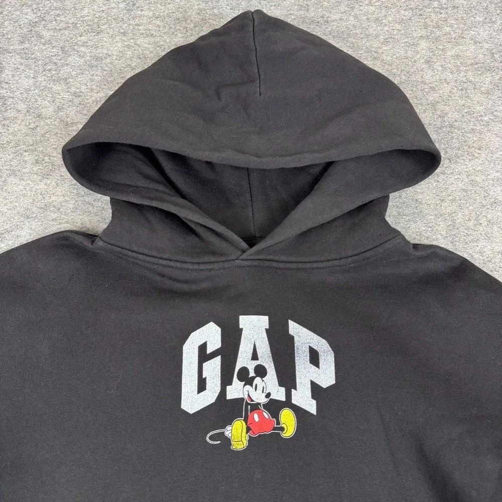 GAP x Disney Hoodie Pullover Mickey Mouse Black Boys XXL 2XL